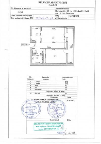 Apartament cu 2 camere decomandat, mobilat în Mamaia-Sat