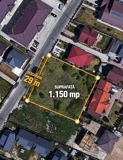 Teren de 1150 mp, în Găvana
