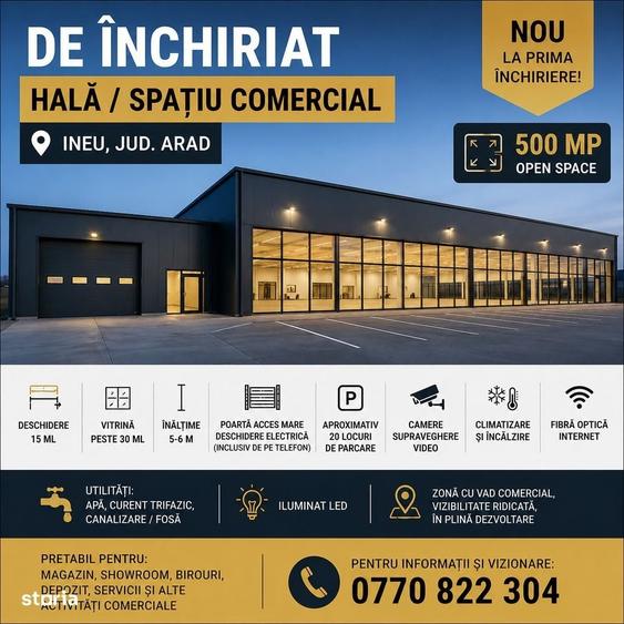 Spațiu comercial, de 500 mp, în Central