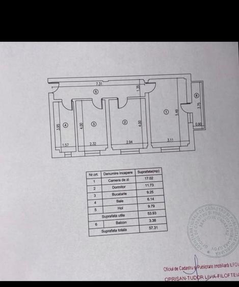 Apartament cu 2 camere decomandat, mobilat în Central