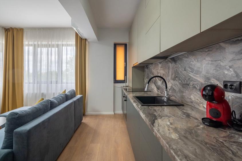 Apartament cu 2 camere semidecomandat, mobilat în Pipera
