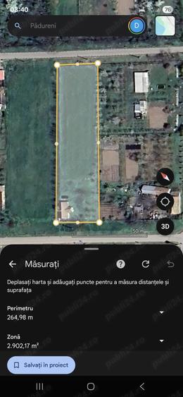 Teren de 2650 mp, în Pădureni