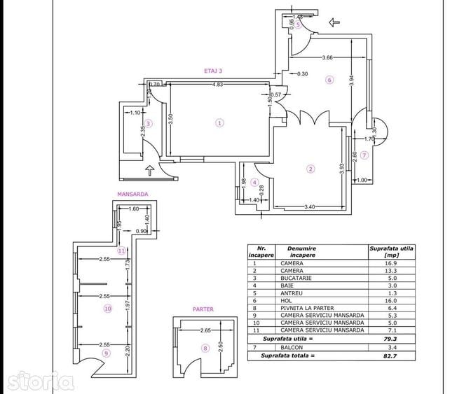 Apartament cu 2 camere în Timpuri Noi