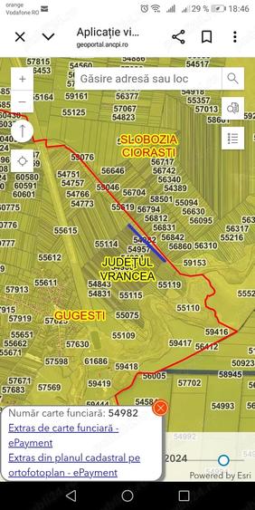 Teren de 1067 mp, în Gugești