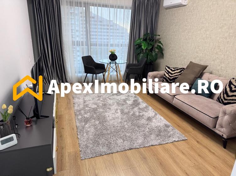 Apartament cu 2 camere semidecomandat, mobilat în Pipera