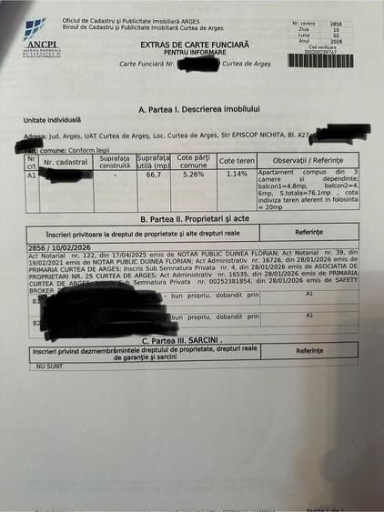 Apartament cu 3 camere decomandat în Ultracentral