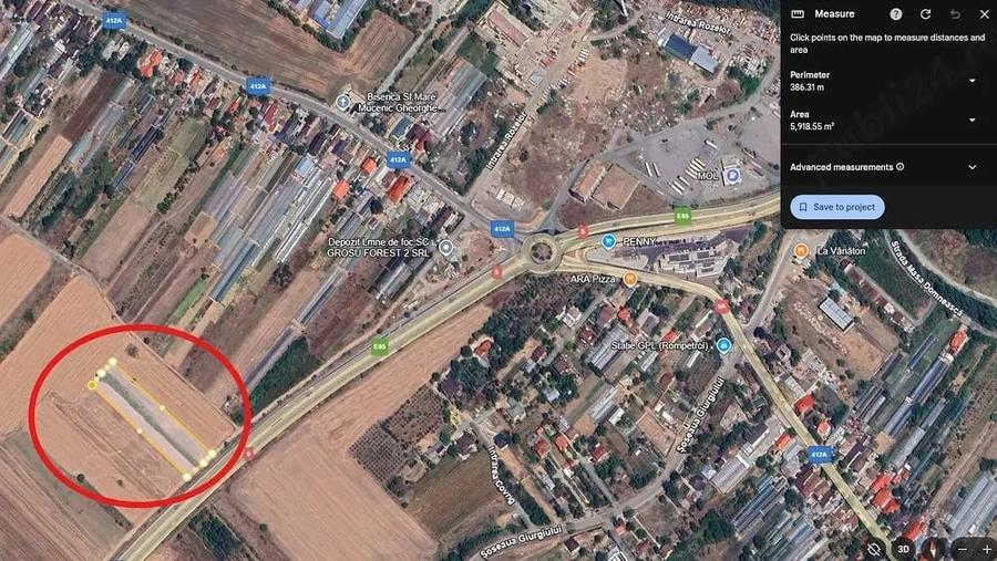 Teren de 6000 mp, în Adunații-Copăceni