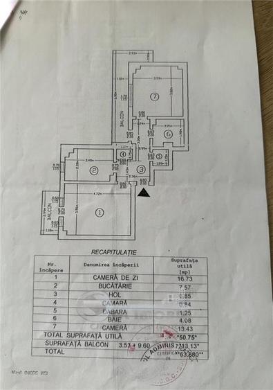 Apartament cu 2 camere decomandat, mobilat în Galata