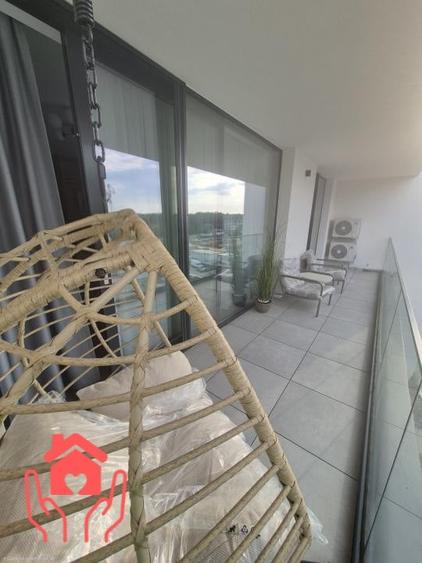 Apartament cu 2 camere semidecomandat, mobilat în Băneasa