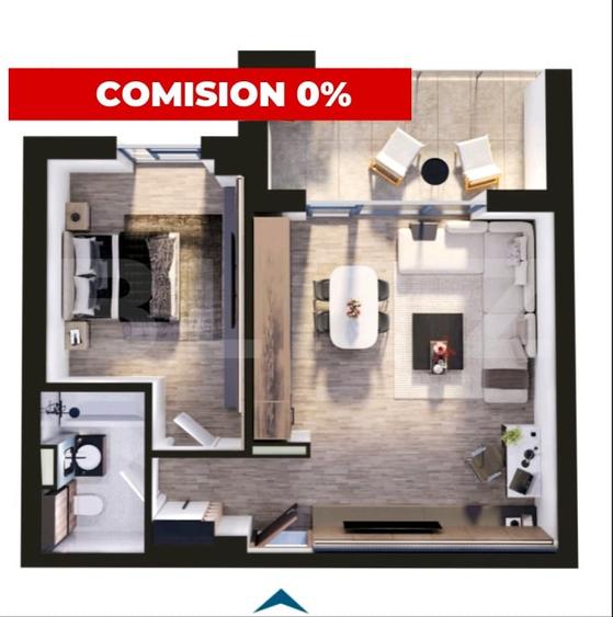 Comision 0 | Apartament de vanzare, cu 2 camere, 56 mp, zona Torontalului - 1