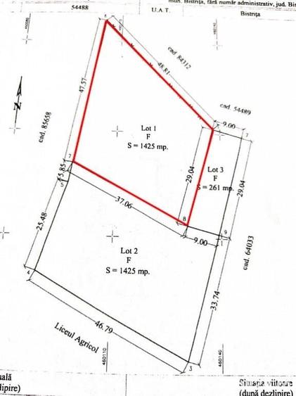 Teren de 1425 mp, în Industrială