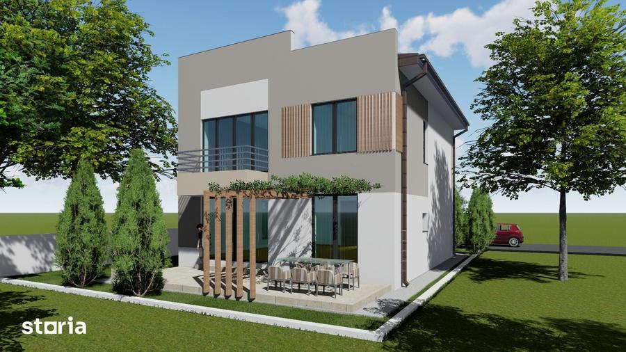 Casă cu 5 camere cu Teren 300 Mp în Tunari