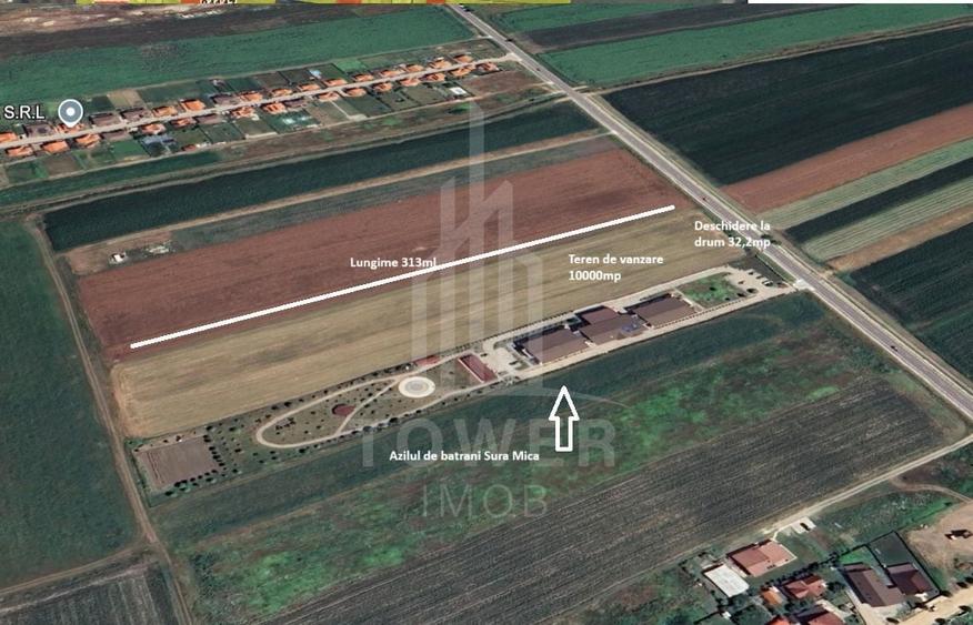 Teren agricol intravilan de 10000 mp, în Șura Mică