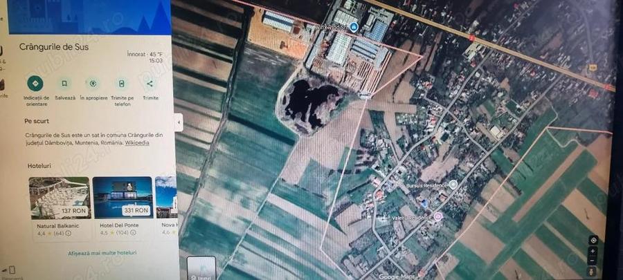 Vand 4000 mp teren intravilan, sat Crangurile de Sus, jud Dambovita - 3