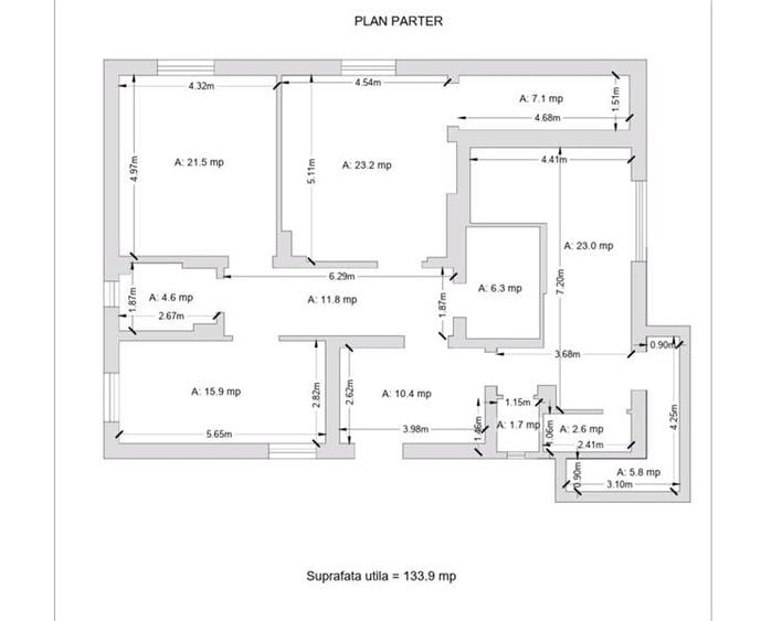Resita CHIRIE Central, 355 mp. Demisol, Parter, Etaj 1 - 5