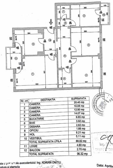 Apartament cu 4 camere în Central