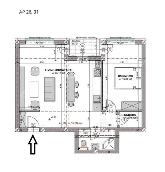 Apartament intabulat la cheie cu 2 camere in zona Doamna Stanca - 3