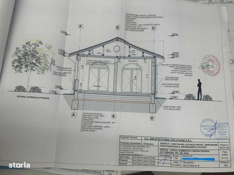 Vand 2 loturi teren de casa cu proiect zona loc Crevedia - 5