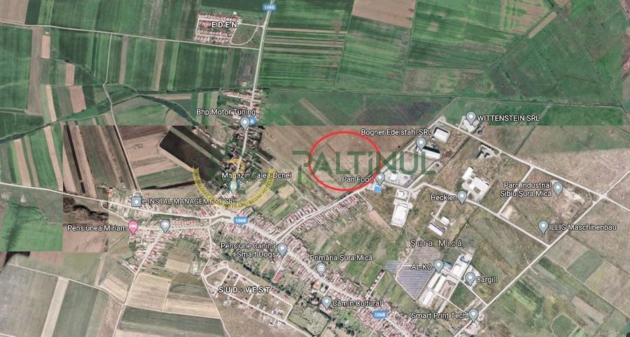 Teren de vanzare 13 euro mp,  6.000 mp - Parcul Industrial Sura Mica Sibiu - 1