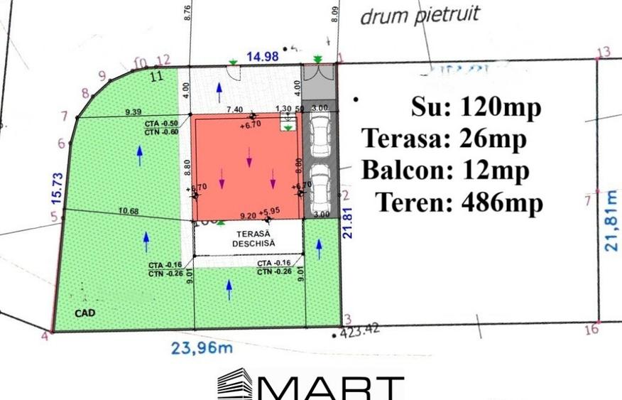Casa individuala 120mp cu teren 486mp Sura Mica - 14