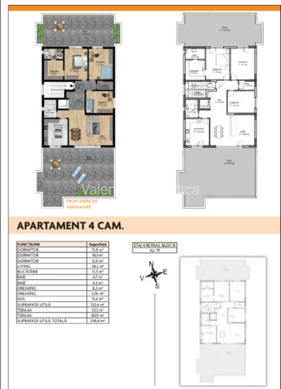 Penthouse - 4 camere 2 bai - 2 Terase - 10 min Metrou Aparatorii Patriei