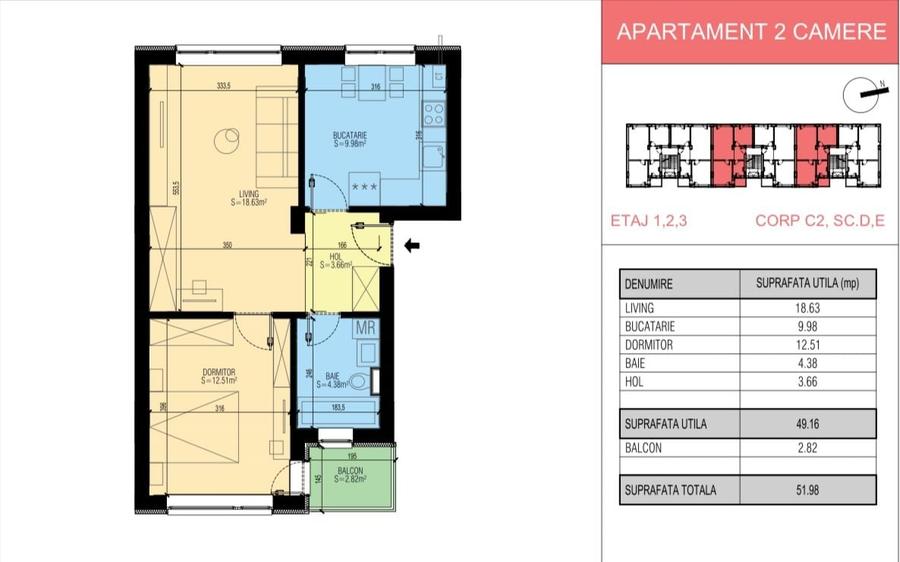 || POPESTI LEORDENI || ACCES STB || Apartament 2 camere-57 mp - 3