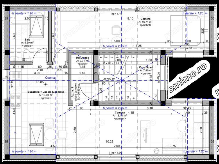 Finisat la cheie. 2 locuri de parcare. 1 apartament pe nivel - 5