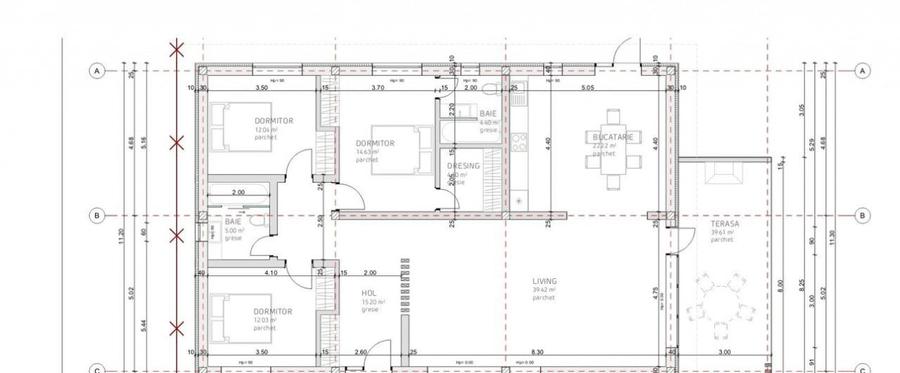 CASA NOUA I 130 mp I pe un nivel I semifinisata I teren 600 mp I - 2