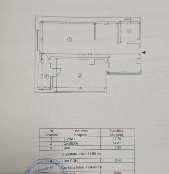 Apartament cu 2 camere decomandat, mobilat în Central
