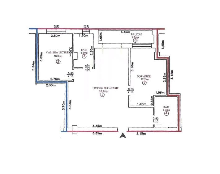 Apartament cu 3 camere în Țiglari