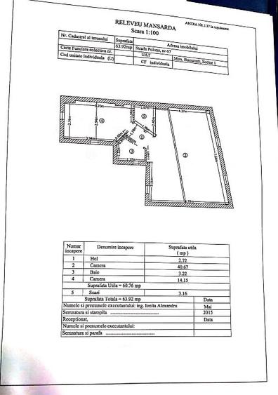 Apartament cu 4 camere semidecomandat în P-ța Romană