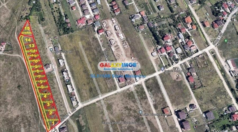 Otopeni 575 Mp - Lot 412 Mp+163 Mp(cota de drum si gradina) str. 1 Mai - 12