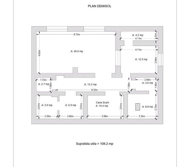 Resita CHIRIE Central, 355 mp. Demisol, Parter, Etaj 1 - 4