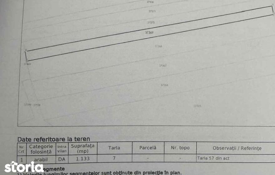 Teren intravilan Comana 2300 mp Front 12,5 m Comision 0% - 2