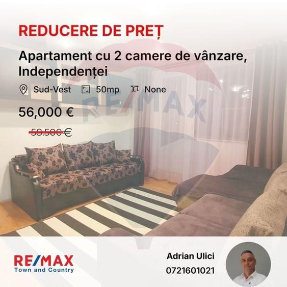 Apartament cu 2 camere de vânzare în zona Sud-Vest - 8