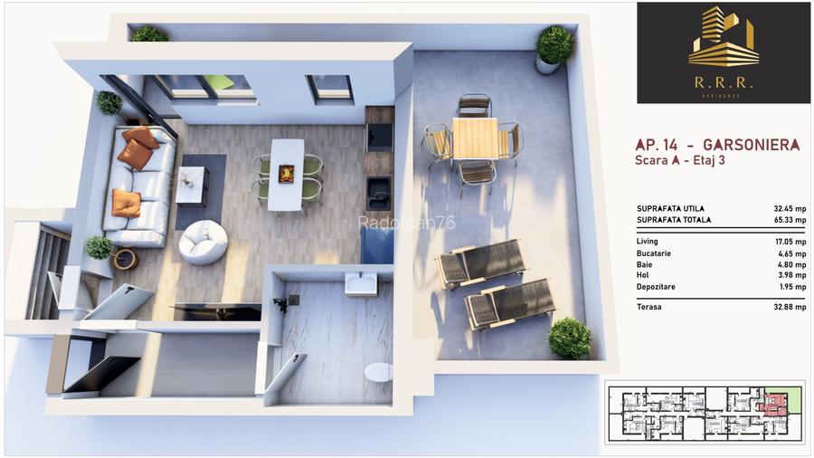 Garsoniera 64m.p, incalzire pardoseala bloc nou  Sos Giurgiului, predare 10/2025