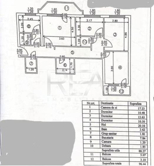4 camere, 96mp, 3/10, renovat, bloc 1979-Lujerului - 10