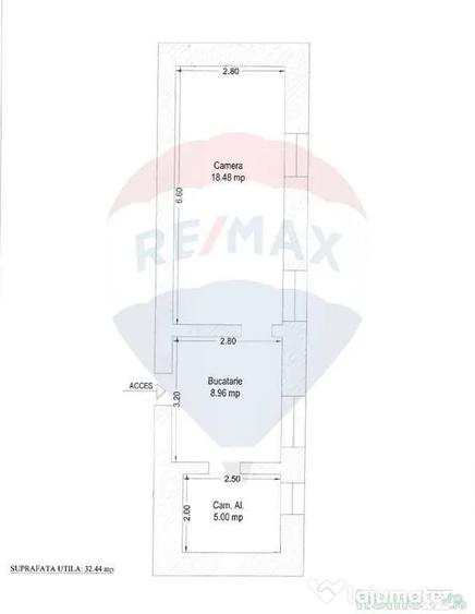 Apartament cu 3 camere semidecomandat în Central