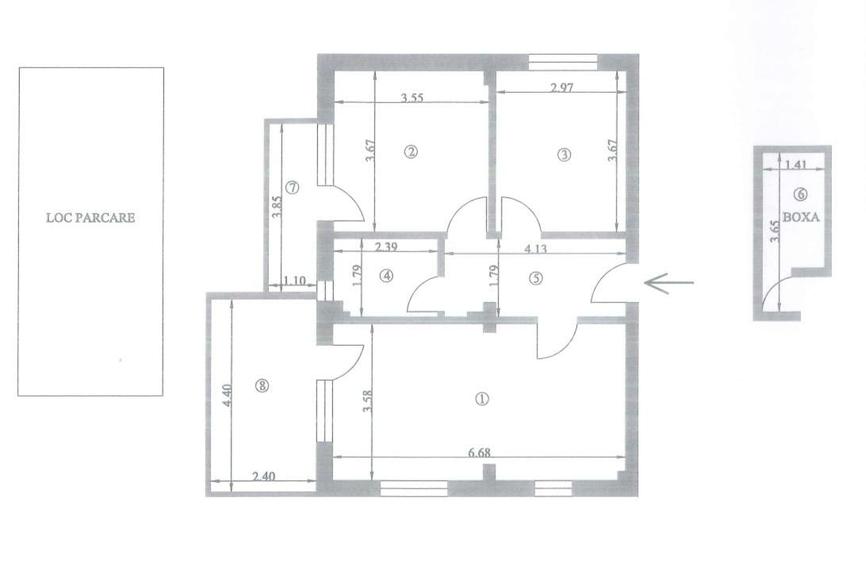 Apartament cu 3 camere decomandat în Valea Alba