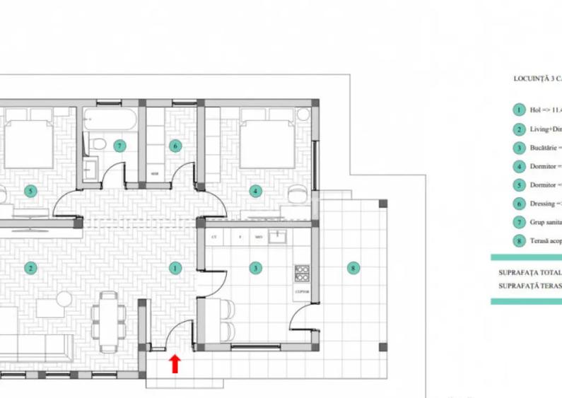 CASA INDIVIDUALA, 3 CAMERE,81 MP UTILI, 400MP TEREN, MIROSLA - 9
