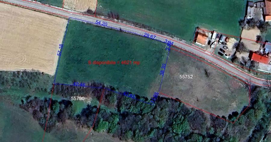 Teren intravilan 4621 mp, 90mp front stradal, Lazareni, Bihor - 1