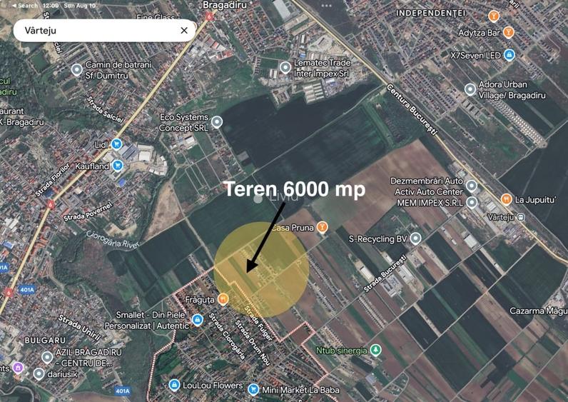 Teren vile intravilan Magurele Varteju, strada Fulger, între case.