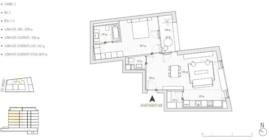 2 Camere | Cișmigiu | Finisaje de lux  | 2 băi | - 8