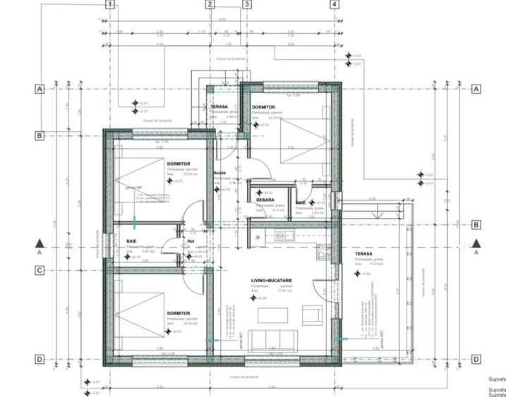 Casă cu 4 camere cu Teren 450 Mp în Central