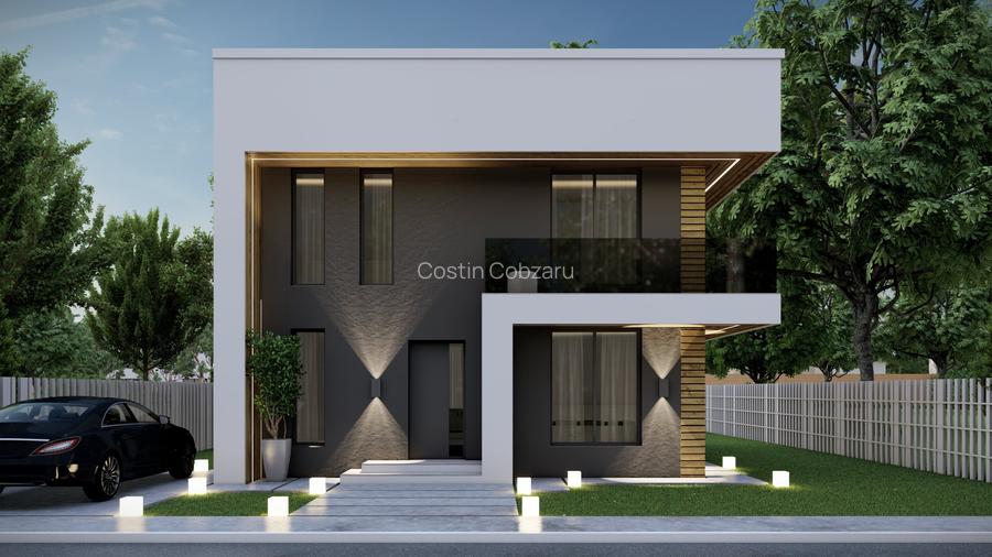 Casa individuală P+1 util 180 mp 5 camere
