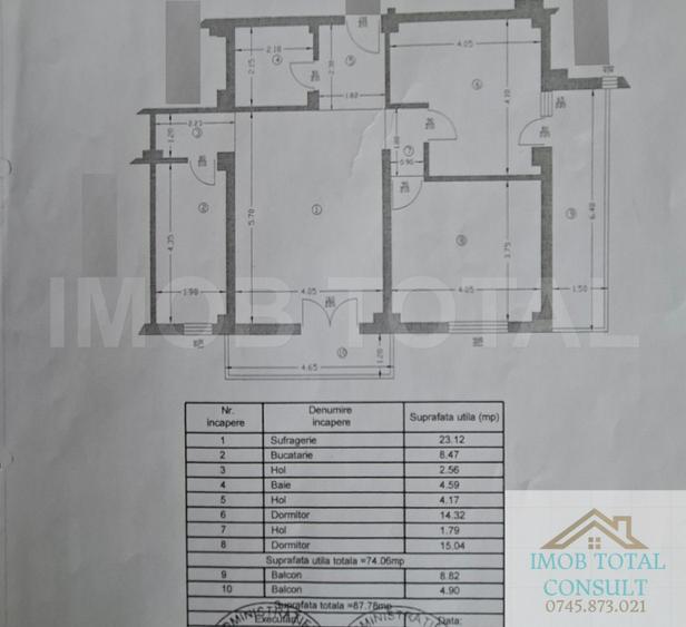 Apartament 3 Camere Decomandat | Zona Craiovei | Bloc 2009 | Etaj 4/6 - 8