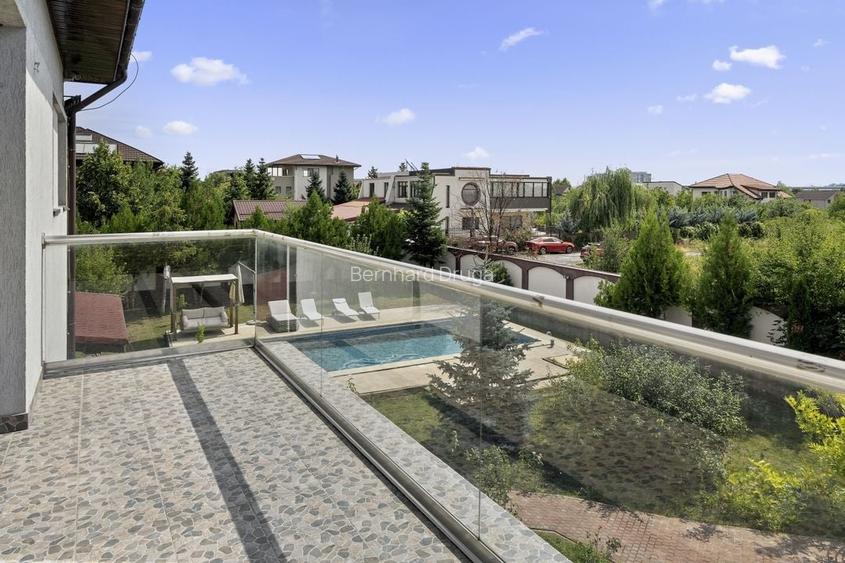 Vila clasică cu piscină și teren generos, într-un cadru verde, zona Băneasa