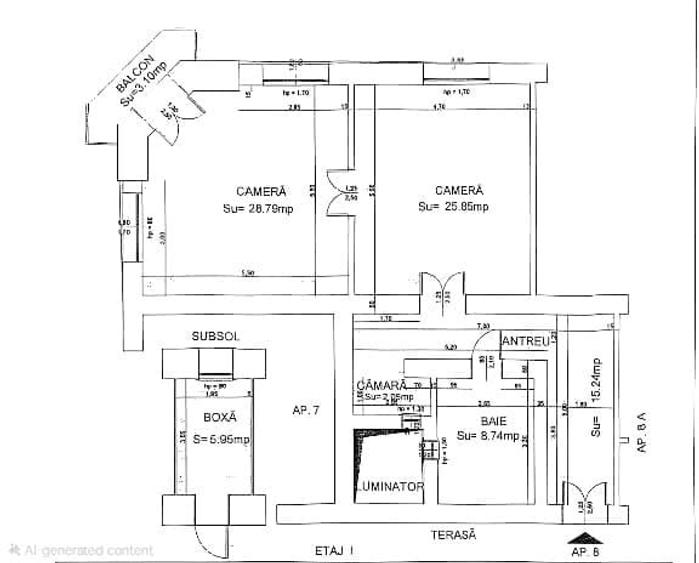 Apartament cu 2 camere semidecomandat în Iosefin