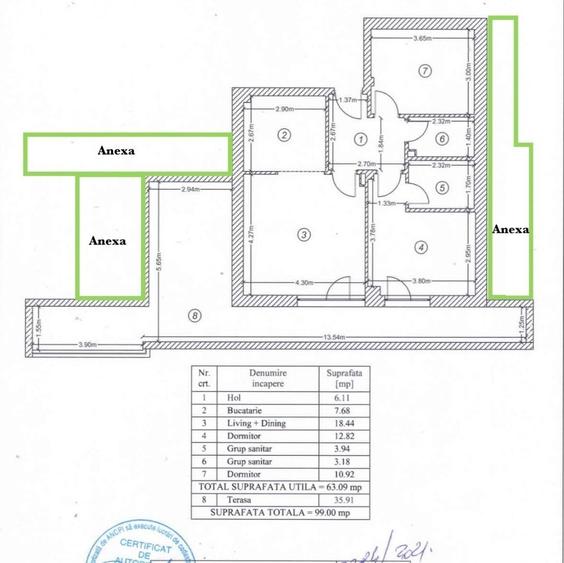 LA CHEIE - Apartament NOU premium cu 3 camere, TERASA, anexe, PARCARE - 7