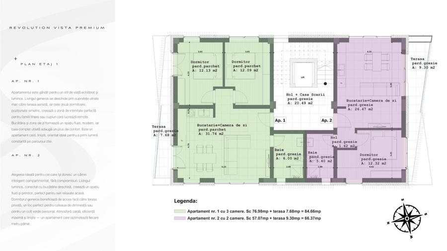 COMISION 0% - Apartamente cu 2 si 3 camere - Bdul Republicii 44 - 7